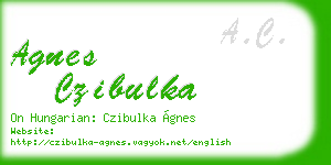 agnes czibulka business card