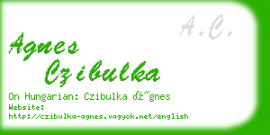 agnes czibulka business card